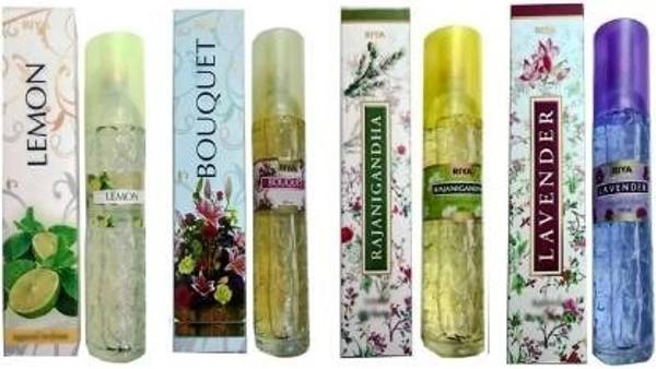 RIYA LEMON, BOUQUET, RAJNIGANDHA, LAVENDER Spray (4 x 200 ml)