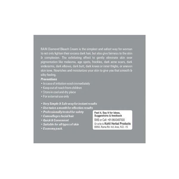 Rain Herbal RAIN Diamond Bleach Cream (250 g) - 1