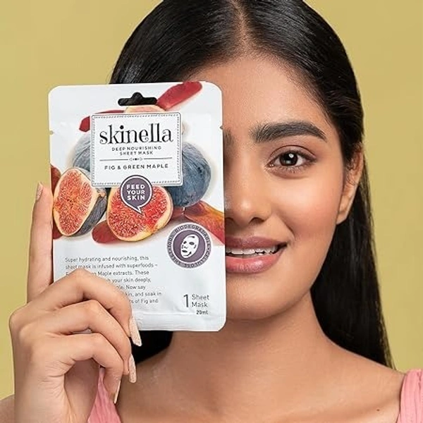 SKINELLA Fig & Green Maple Sheet Mask (2 PC) (40 ml)