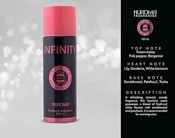 NUROMA INFINITY PINK POUR FEMME DEO 200ML Body Spray  -  For Women (200 ml)