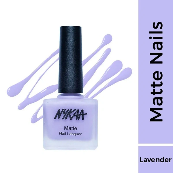 NYKAA Nykaa Matte Nail Enamel Polish - Lavender Panna Cotta 15