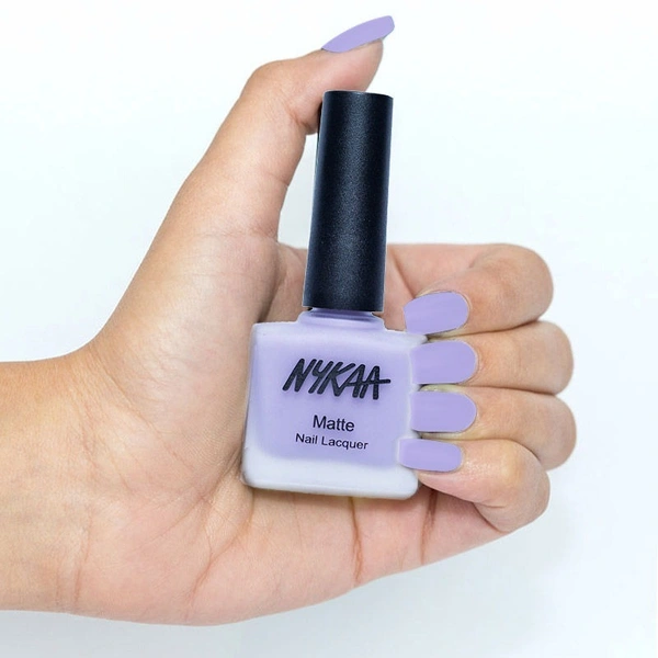 NYKAA Nykaa Matte Nail Enamel Polish - Lavender Panna Cotta 15