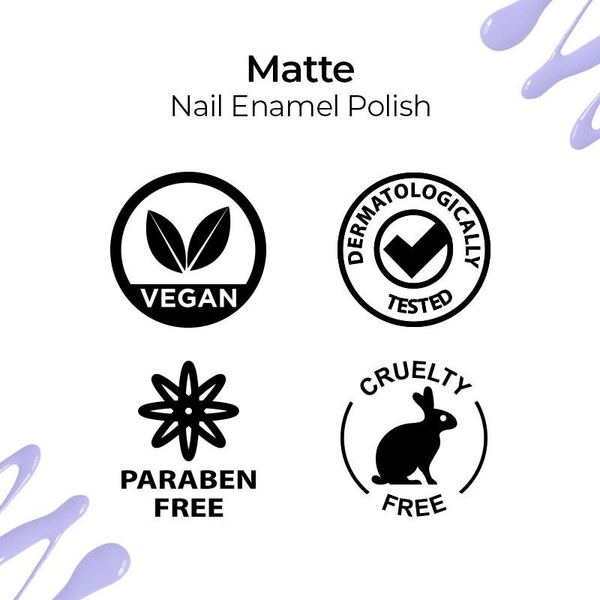 NYKAA Nykaa Matte Nail Enamel Polish - Lavender Panna Cotta 15