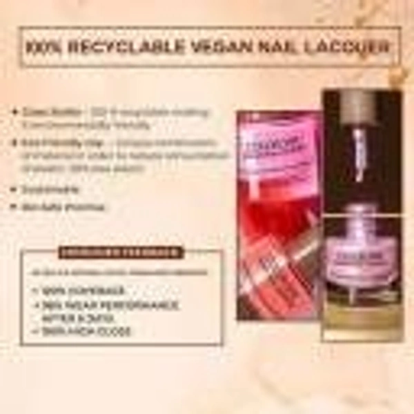 COLORBAR VEGAN NAIL LACQUER (Princly-069)+ remover (2 Items in the set) - 1