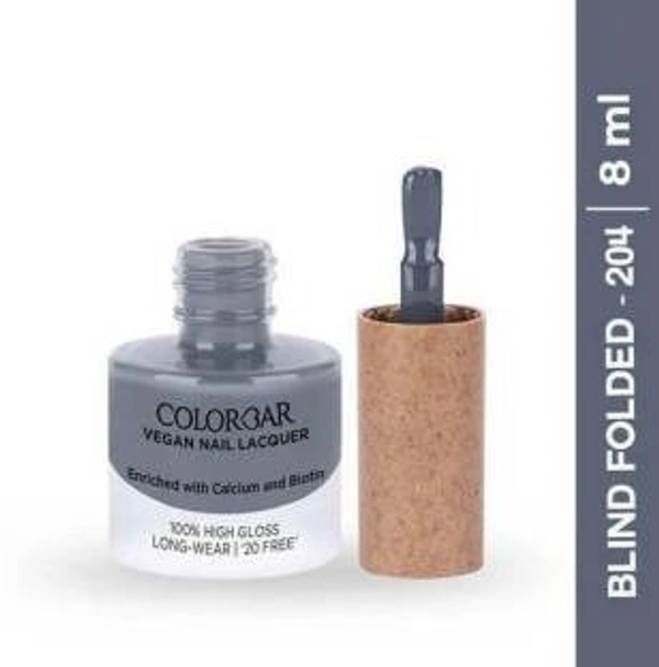 COLORBAR VEGAN NAIL LACQUER (Blind Folded 8 ML) Grey ()