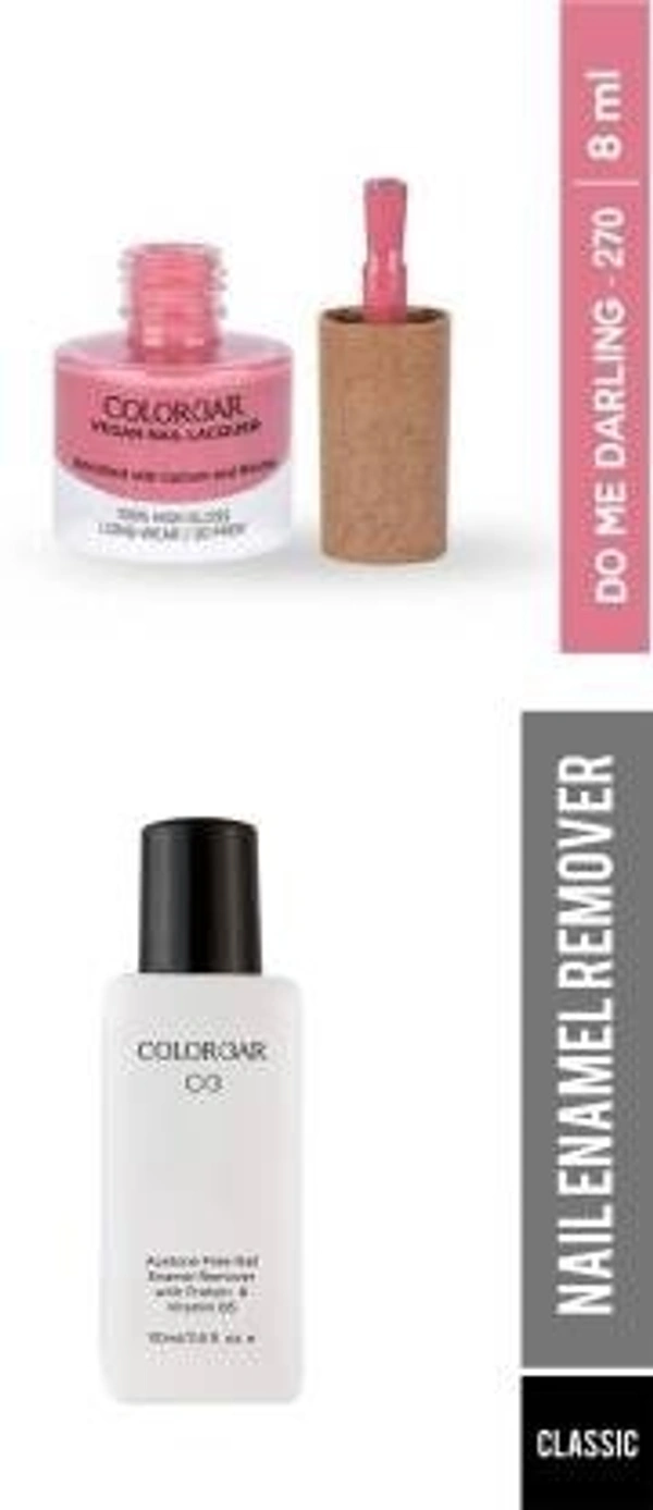 COLORBAR VEGAN NAIL LACQUER (Do my Darling-270)+ remover (2 Items in the set)