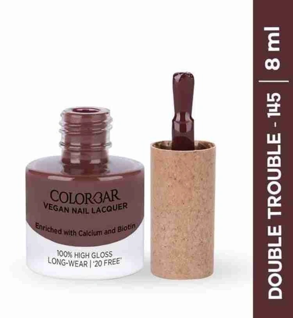 COLORBAR VEGAN NAIL LACQUER (Double Trouble 145)+ remover (2 Items in the set)