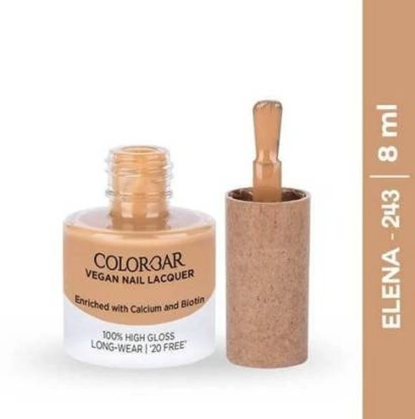 COLORBAR VEGAN NAIL LACQUER (Elena-243)+ remover (2 Items in the set)