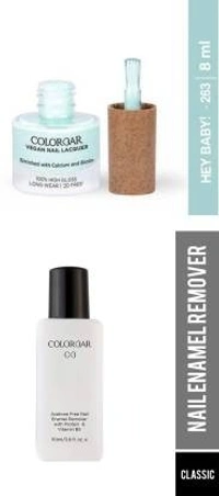 COLORBAR VEGAN NAIL LACQUER (Hey Baby-263)+ remover (2 Items in the set)