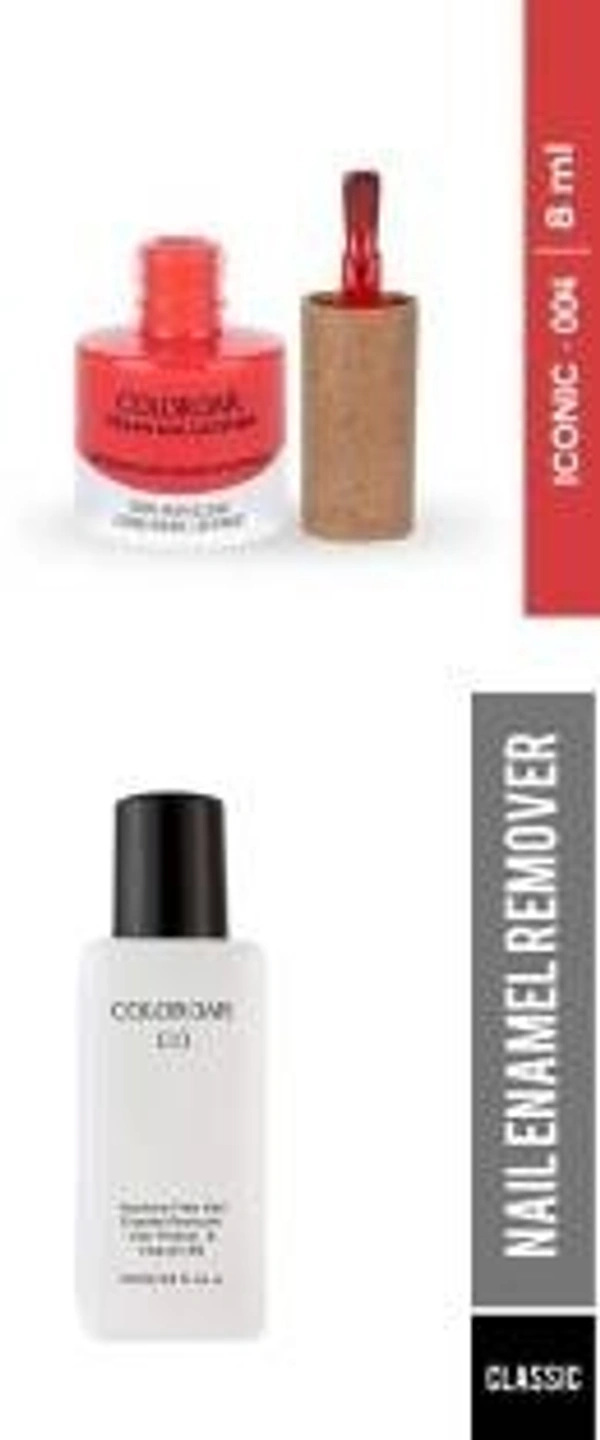 colorbar COLORBAR VEGAN NAIL LACQUER (Iconic-004)+ remover (2 Items in the set) - 1