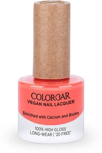COLORBAR VEGAN NAIL LACQUER (Lady in Red -002)+ remover (2 Items in the set)