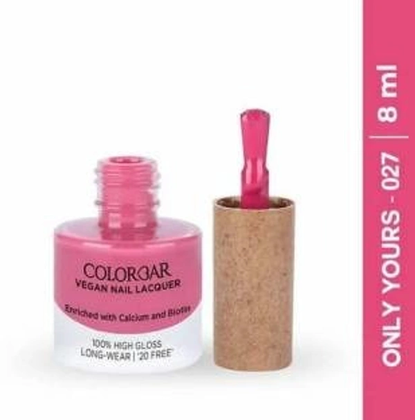 Colorbar COLORBAR VEGAN NAIL LACQUER (Only Yours -027) Pink () - 1