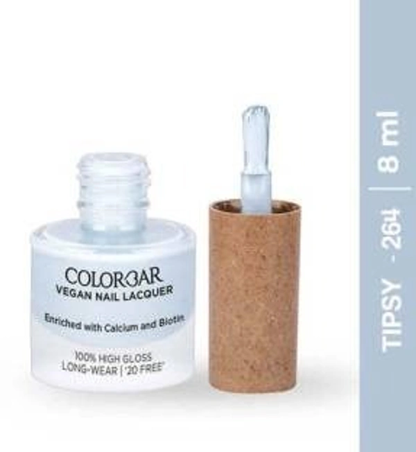 colorbar COLORBAR VEGAN NAIL LACQUER (Tipsy-264)+ remover (2 Items in the set) - 1
