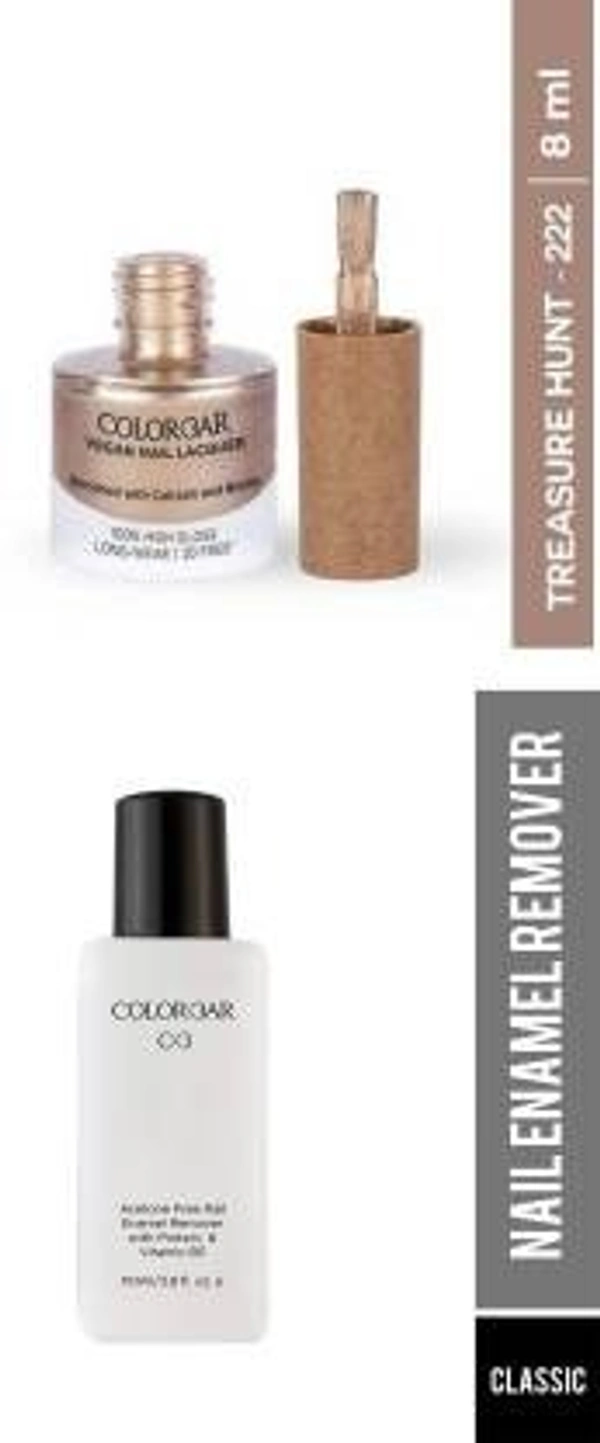 COLORBAR VEGAN NAIL LACQUER (Treasure Hunt-222)+ remover (2 Items in the set) - 1