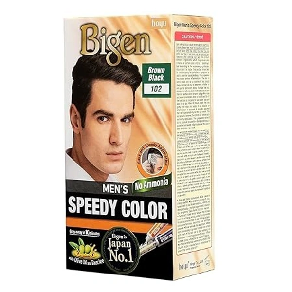 BIGEN Bigen Bigen Men's Speedy Hair Color - 102 Brown Black (80g)