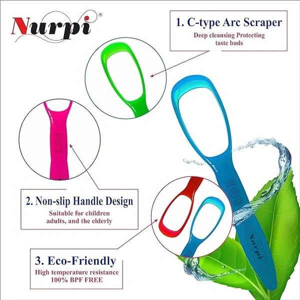 Stnemrag Plastic Tongue Cleaner (Pack of 5)