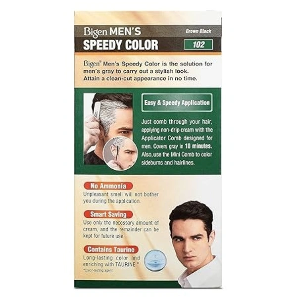 BIGEN Bigen Bigen Men's Speedy Hair Color - 102 Brown Black (80g)