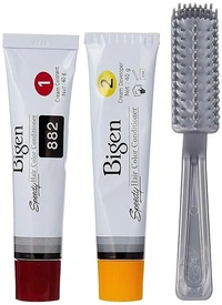 BIGEN Bigen Speedy Hair Color, 40g + 40g - Brownish Black 882 (Pack of 1)