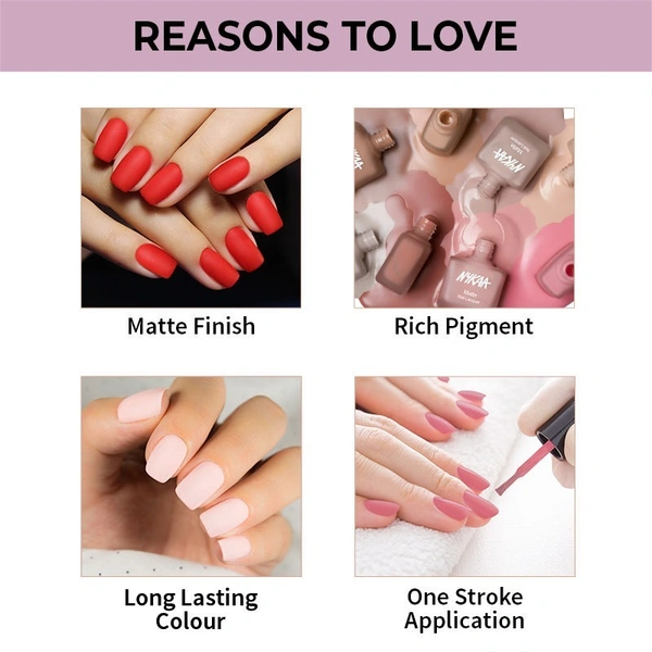 Nykaa Matte Nail Enamel Polish - Lilac Scones 130