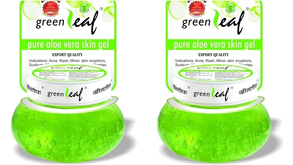 GREEN LEAF Green Leaf Pure Aloe Vera Skin Gel  ( 120gm x 2 Pack Of )