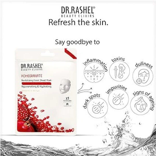 DR.RASHEL Sleek Rashel Pomegranate Revitalizing Facial Sheet Mask (20 g) - 1