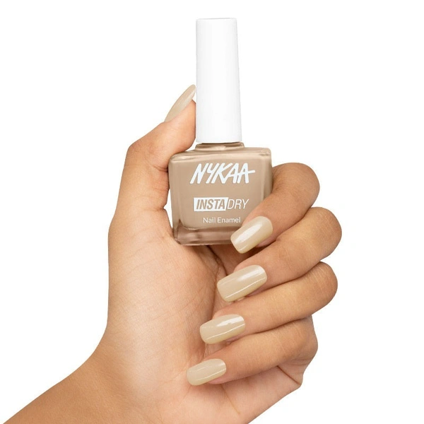 NYKAA Nykaa Insta Dry Fast Drying Nail Enamel Polish Almond Archive 348 - Beige