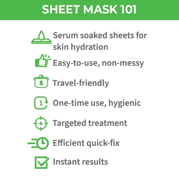 NYKAA Nykaa Skin Secrets Exotic Indulgence Green Tea + Aloe Vera Sheet Mask For Hydrated Skin
