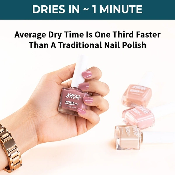 Nykaa Insta Dry Fast Drying Nail Enamel Polish Teal Tag 331 - Teal