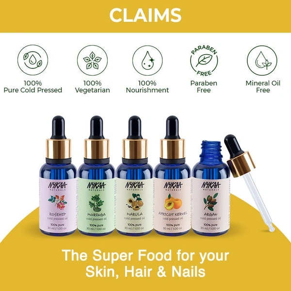 Nykaa Naturals 100 % Pure Cold Pressed Marula Carrier Oil for Combatting Acne & Dry Hair