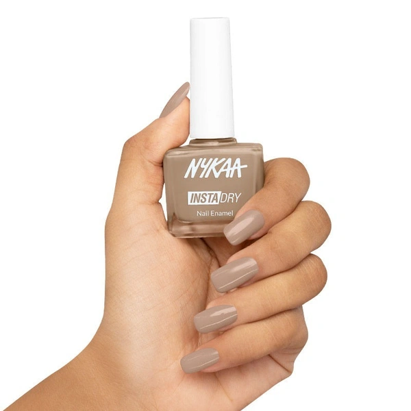 NYKAA Nykaa Insta Dry Fast Drying Nail Enamel Polish Sandy Swipe 335 - Nude