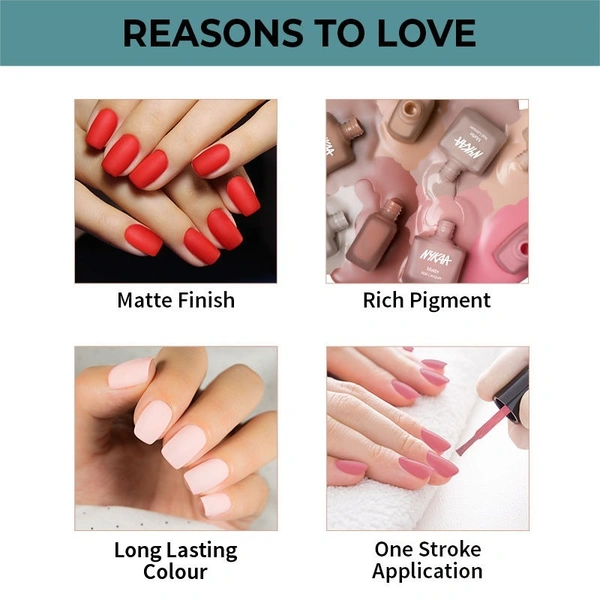 NYKAA Nykaa Matte Nail Lacquer - Pink Meringue 28
