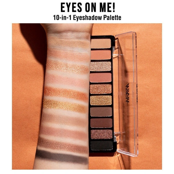 NYKAA Nykaa Eyes On Me! 10-in-1 Eyeshadow Palette - Smokey at 8!