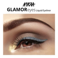 Nykaa GLAMOReyes Waterproof & Smudgeproof Coloured Liquid Eyeliner - Stormy Sky