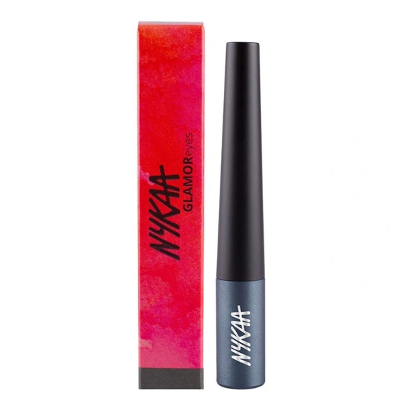 Nykaa GLAMOReyes Waterproof & Smudgeproof Coloured Liquid Eyeliner - Stormy Sky