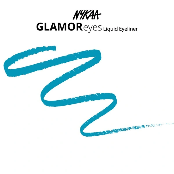 NYKAA Nykaa GLAMOReyes Waterproof & Smudgeproof Coloured Liquid Eyeliner - Aqua - Whimsical Potion