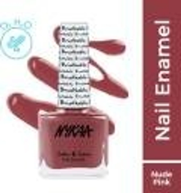 NYKAA Breathable Nail Enamel - Dreamy Dahlia - 323 pink () - 1