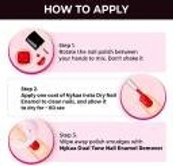 NYKAA Insta Dry Fast Drying Nail Enamel Polish Raspberry Regram 341 () - 1