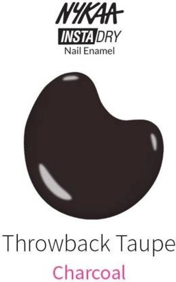 Nykaa Insta Dry Fast Drying Nail Enamel Polish Throwback Taupe 333 - Charcoal