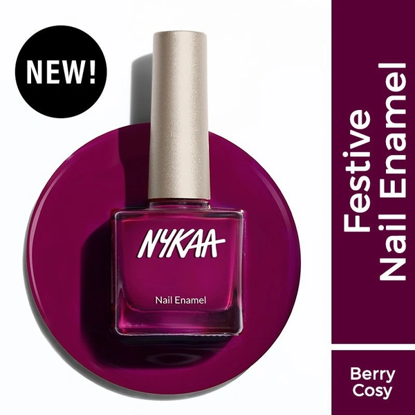 NYKAA Nykaa Creme Nail Enamel - Berry Cosy 451