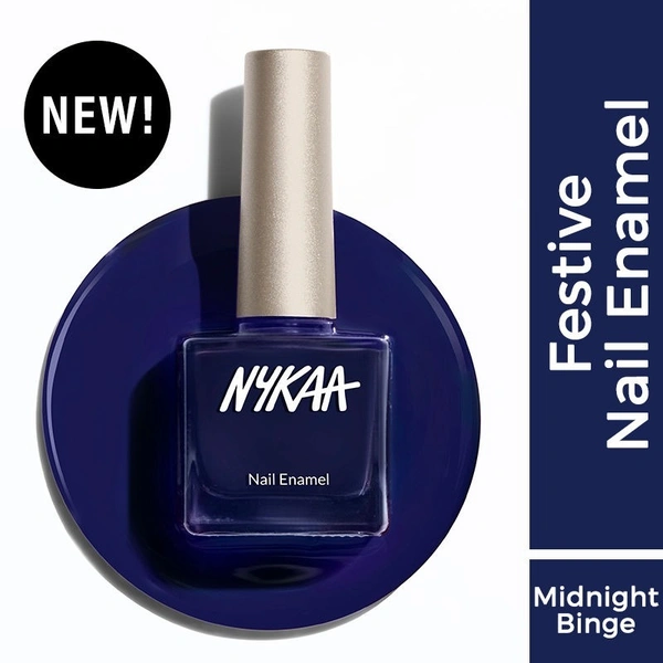 NYKAA Nykaa Creme Nail Enamel - Midnight Binge 453