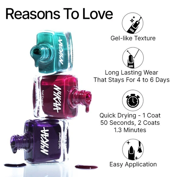 NYKAA Nykaa Creme Nail Enamel - Midnight Binge 453
