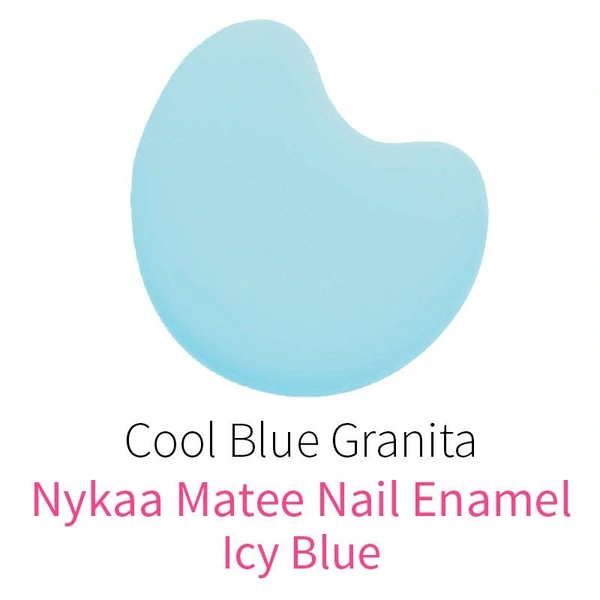NYKAA Nykaa Matte Nail Lacquer - Cool Blue Granita 17