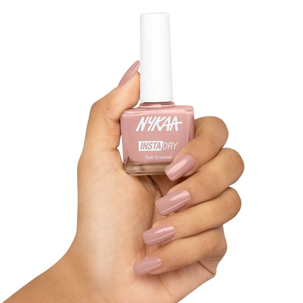 NYKAA Nykaa Insta Dry Fast Drying Nail Enamel Flax Feed 346 - Soft Tan