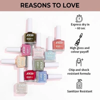 NYKAA Nykaa Insta Dry Fast Drying Nail Enamel Flax Feed 346 - Soft Tan