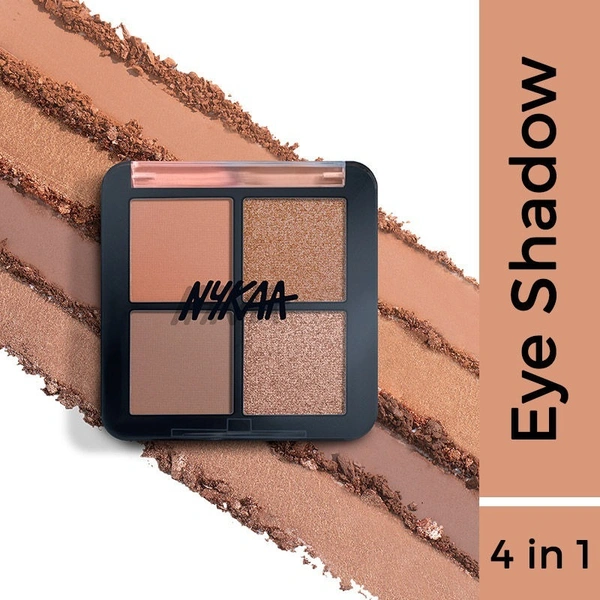 NYKAA Nykaa Cosmetics Eyes On Me! 4 in 1 Quad Eyeshadow Palette - Desk to Date