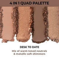 NYKAA Nykaa Cosmetics Eyes On Me! 4 in 1 Quad Eyeshadow Palette - Desk to Date