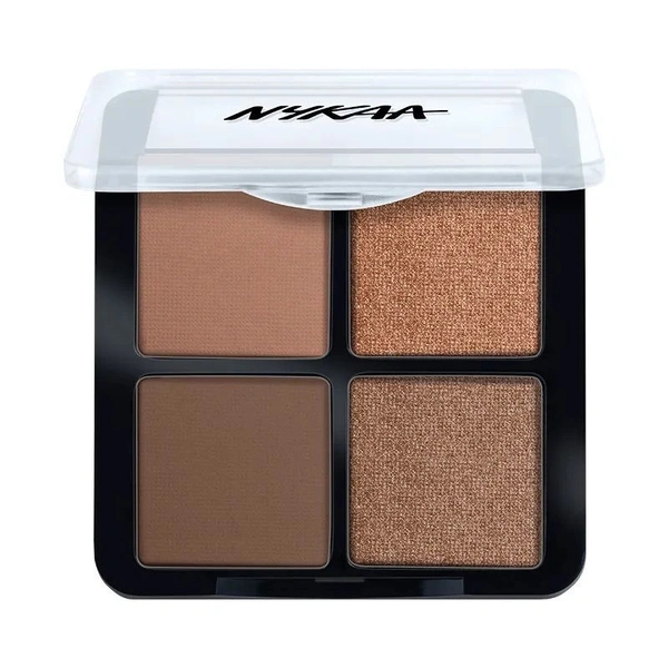 NYKAA Nykaa Cosmetics Eyes On Me! 4 in 1 Quad Eyeshadow Palette - Desk to Date