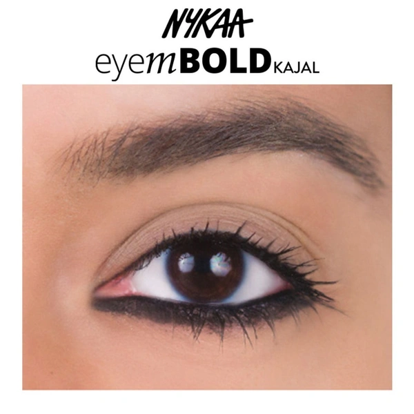 NYKAA Nykaa Eyem Bold Kajal With Free Sharpener - Deep Black 001
