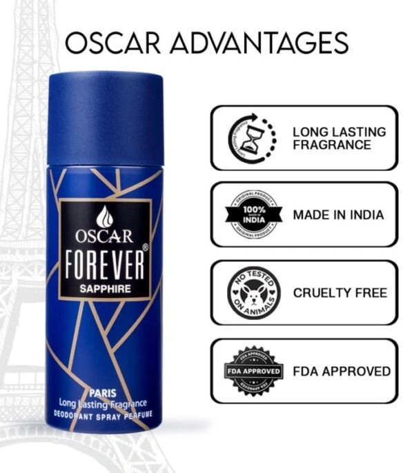 OSCAR Sapphire Deodorant Spray  -  For Men & Women (150 ml)