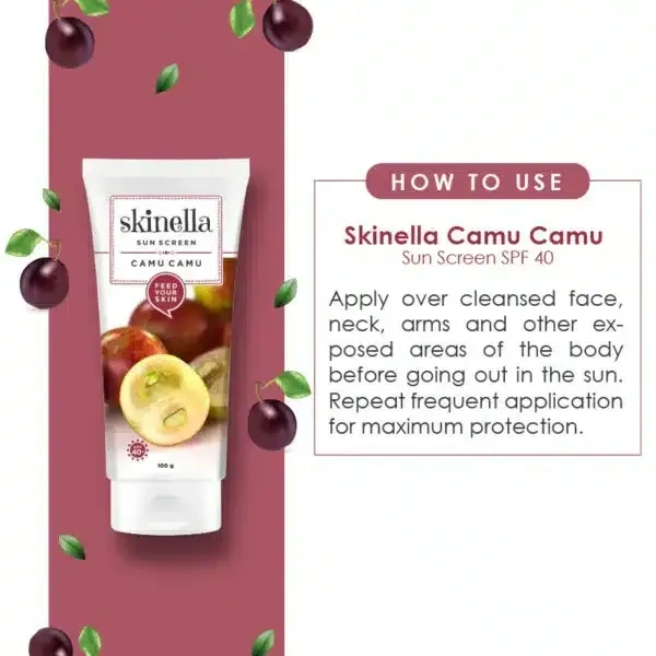 SKINELLA Sunscreen - SPF 40 Camu Camu Sun Screen 100 (GM) (100 g)
